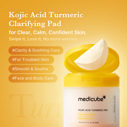 Medicube Kojic Acid Tumeric Toner Pad