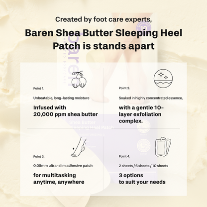 BAREN Shea Butter Sleeping Heel Patch (10ea)