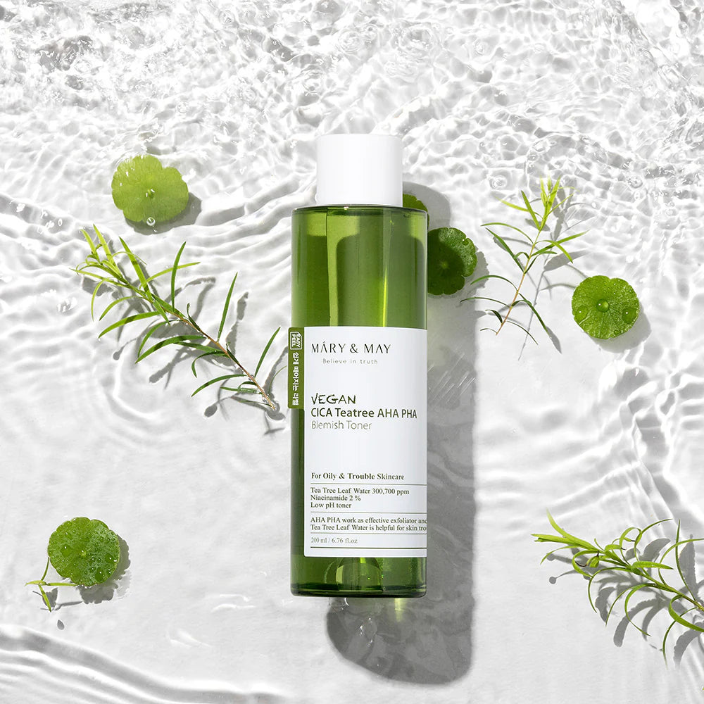 Mary&May Vegan CICA Tea Tree AHA PHA Toner