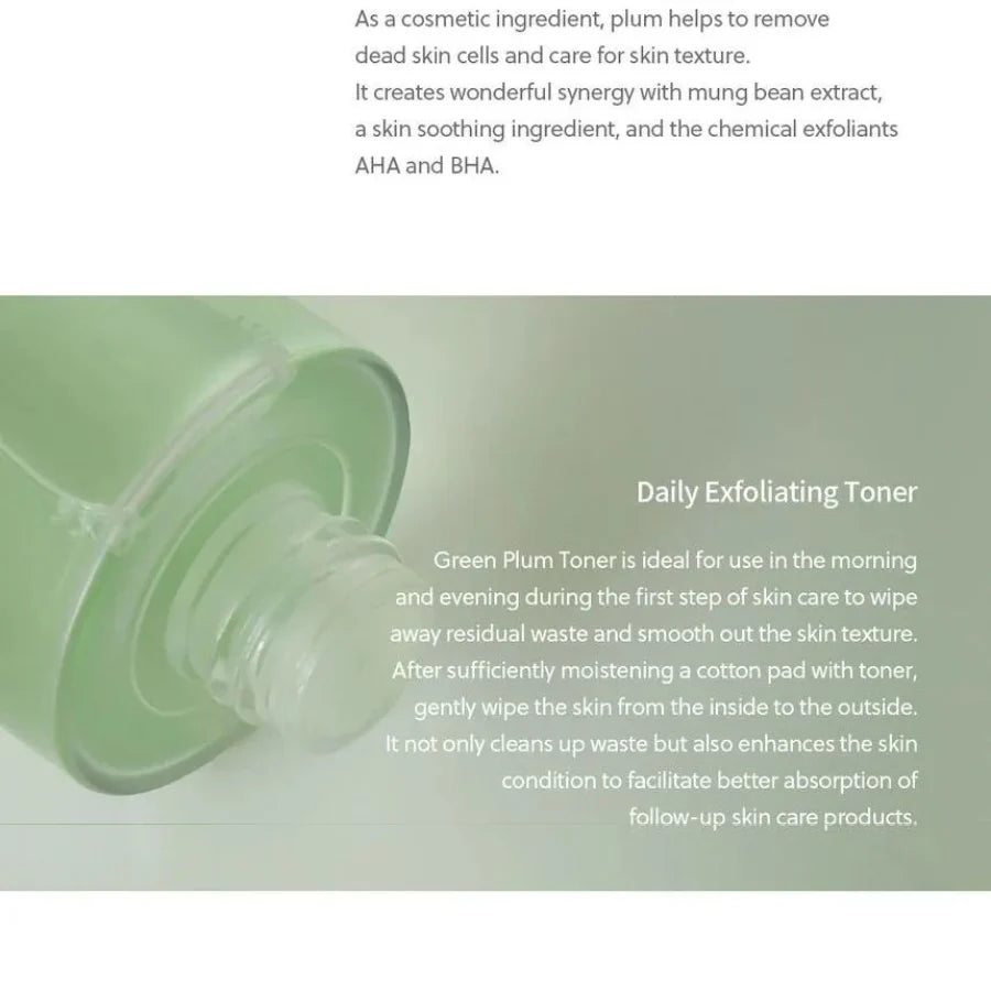 BEAUTY OF JOSEON Green Plum Refreshing Toner: AHA+BHA