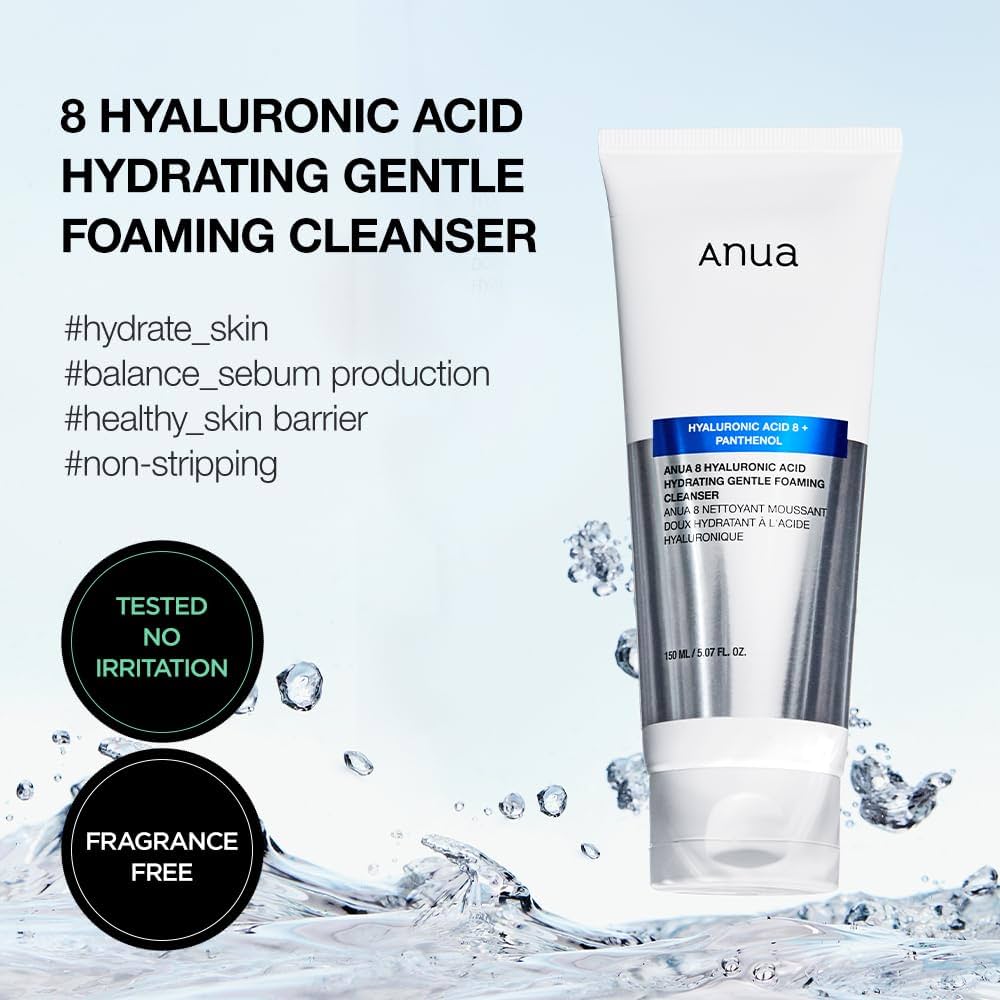 ANUA 8 Hyaluronic Acid Hydrating Gentle Foaming Cleanser