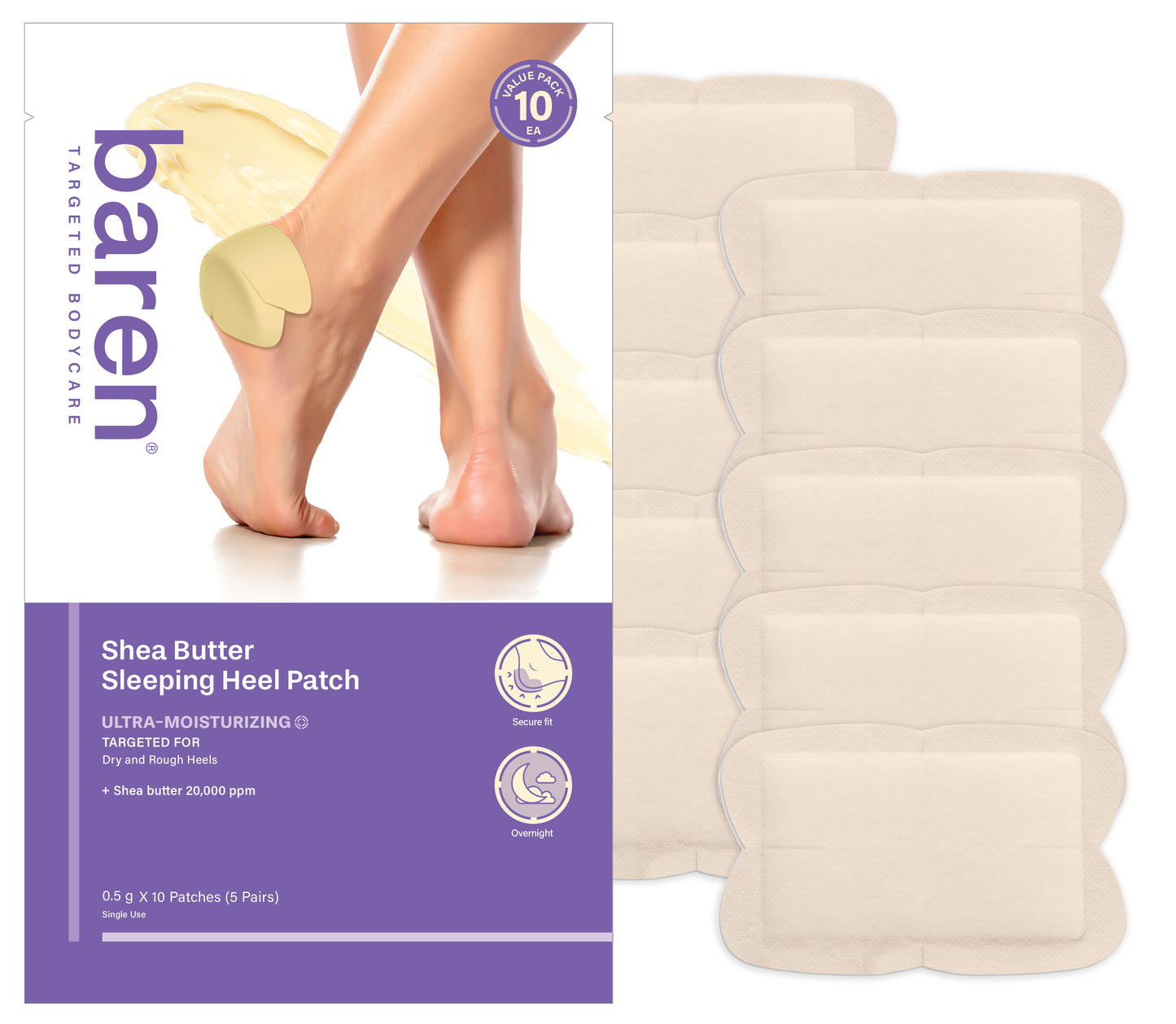 BAREN Shea Butter Sleeping Heel Patch (10ea)