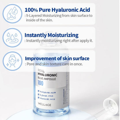 WELLAGE Real Hyaluronic Blue 100 Ampoule